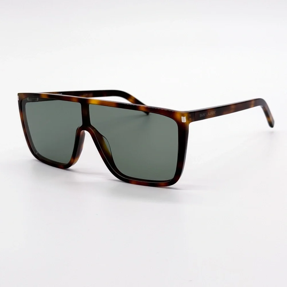 NEW SAINT LAURENT MASK SL 364 MASK ACE 002 UNISEX SUNGLASSES SL364 BROWN EYEWEAR